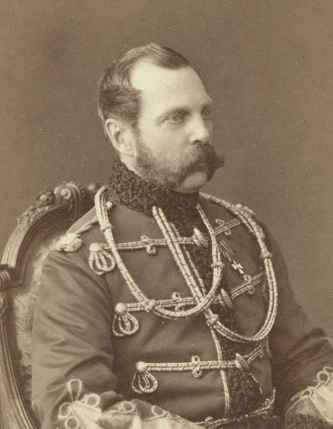 Александр II около 1870 года, фотопортрет в формате визитной карточки.